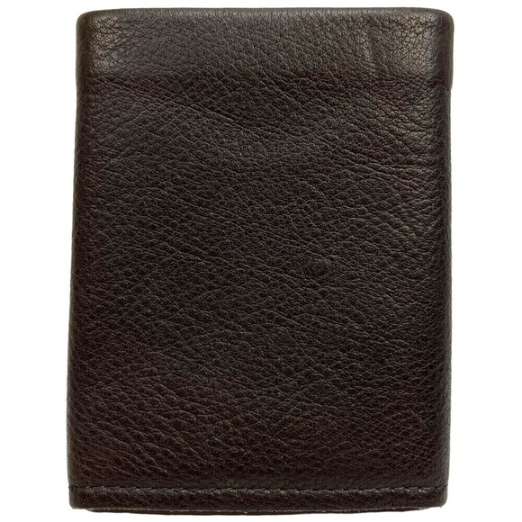 The Leather Store TLS Bison Hide Leather Tri-Fold Wallet Chocolate Helena MT - Picture 2 of 10